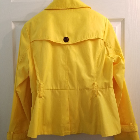 🌟SALE🌟Black Rivet Rain Jacket L No Belt Zip Up - Picture 6 of 8